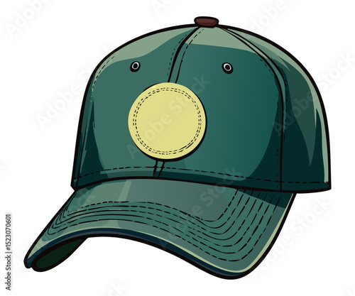 Blank Green Sport Cap Ready Customization