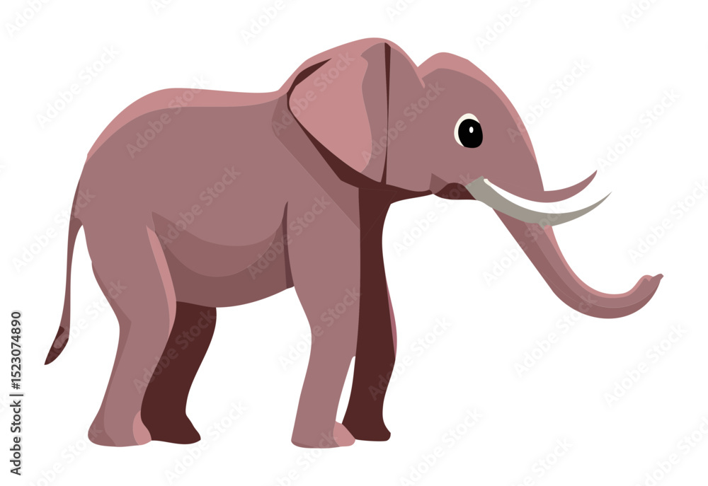 Fototapeta premium Gentle Elephant With Textured Skin Detail