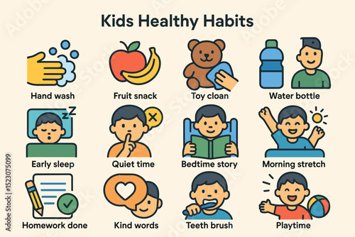 Kids healthy habits: hygiene, nutrition, sleep, and playtime essentials