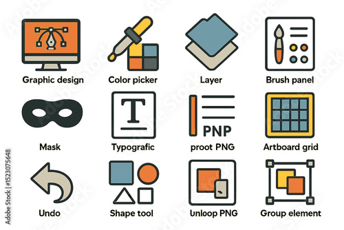 Graphic design icons: tools for creativity unleashed
