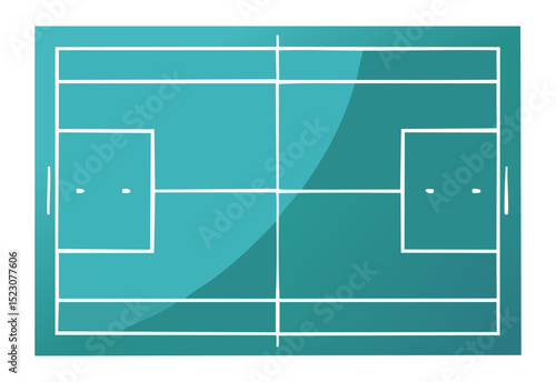 Dark Blue Tennis Court - top view
