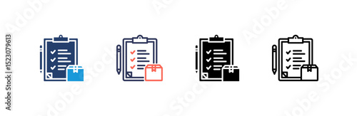 Checklist icon set multiple style collection