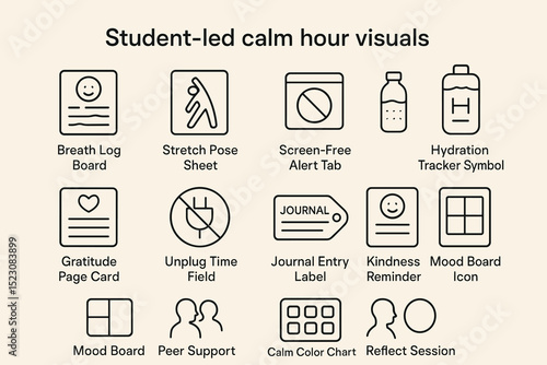 Student-led calm hour visuals for mindfulness and well-being