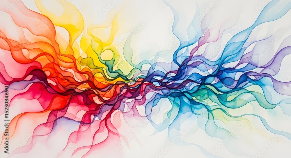Fototapeta premium Energetic abstract wave explosion with vibrant colors