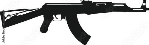 gun style assault rifle vector illustration