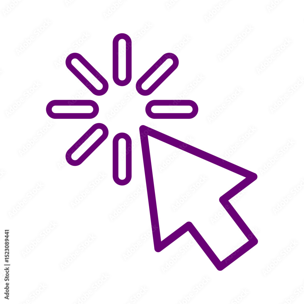 Click Cursor Icon Representing User Interface Interaction, Pointer Click and Selection Action in Web Navigation Click Cursor Icon Representing User Interface Interaction, Pointer Click and Selection Action in Web Navigation