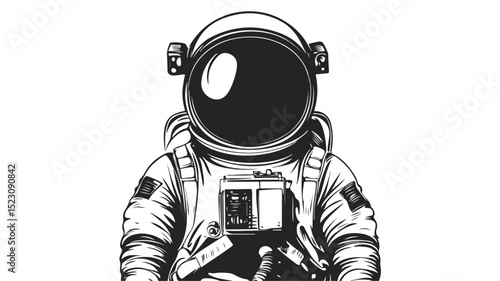 Astronaut Vector Isolated Illustration for Professional Designs