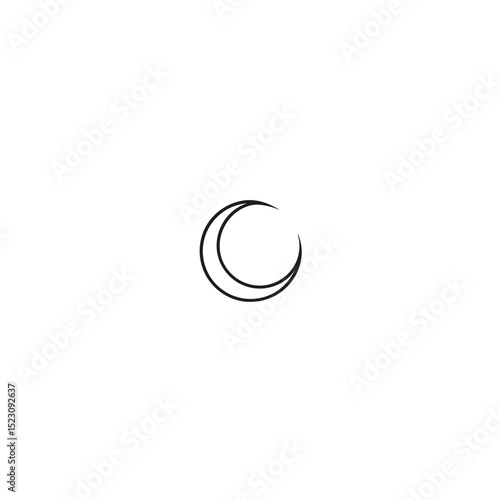 Crescent moon shines dimly above night sky backdrop design simple