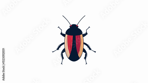 Detailed Cockroach Vector Illustration for Pest Control and Education Materials