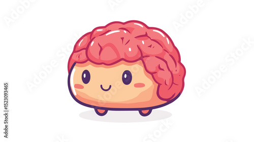 Cute Cartoon Brain Vector Illustration for Creative Designs