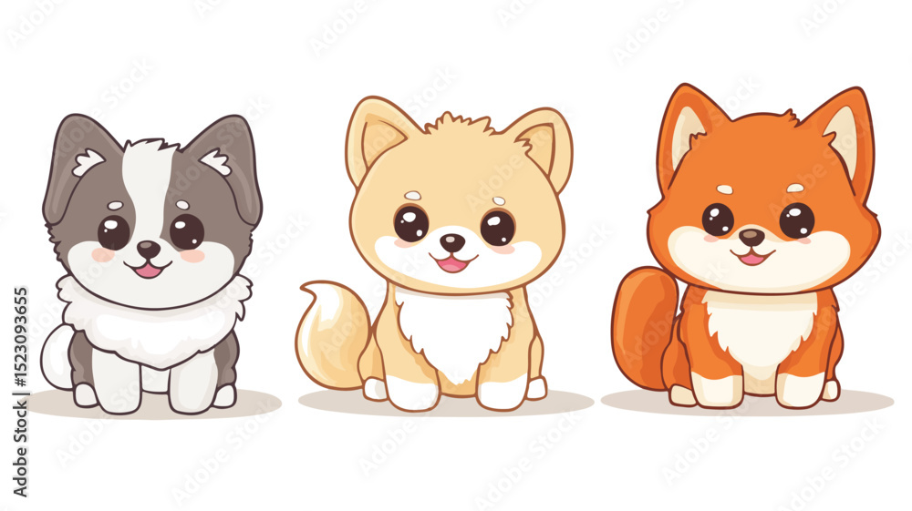 Fototapeta premium Adorable Dog Vector Illustration for Graphic Design Projects