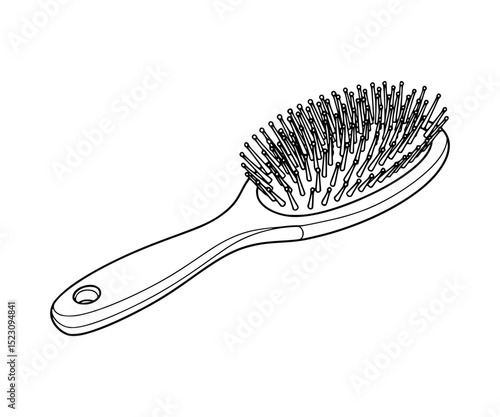 Hair Brush Line Art