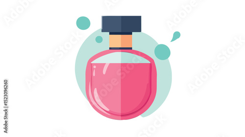 Elegant Perfume Flat Icon Vector Illustration for Design Projects