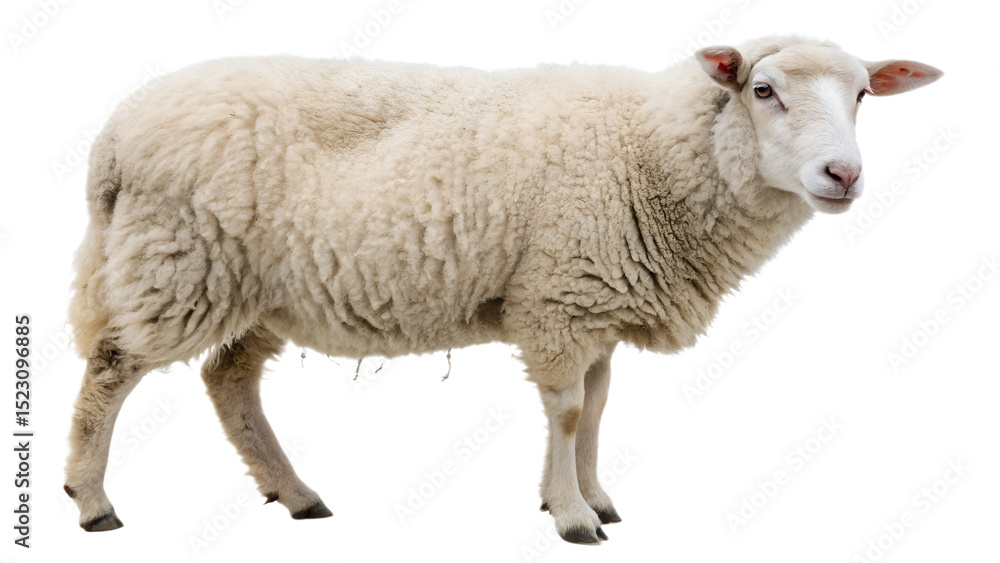 Fototapeta premium sheep isolated on white background 