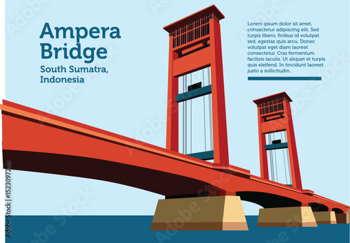 Ampera Bridge Jembatan Ampera Palembang, South Sumatra, Indonesia