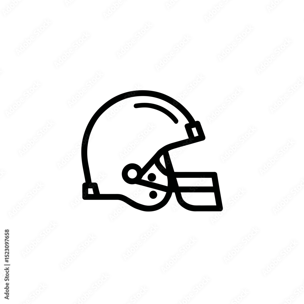 Protective helmet safeguard head during sporting activity isolated white background Protective helmet safeguard head during sporting activity isolated white background