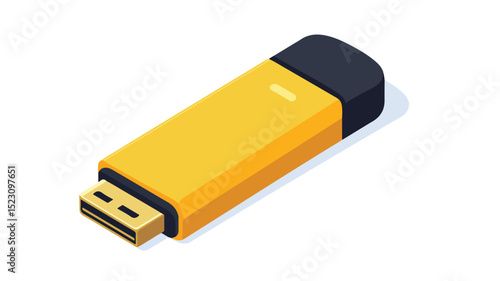 Professional USB Flash Drive Flat Icon Vector Illustration Usage