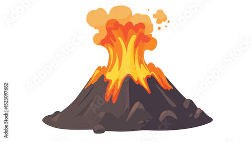 Volcano Icon Vector Illustration for Isolation - Professional Vector Image