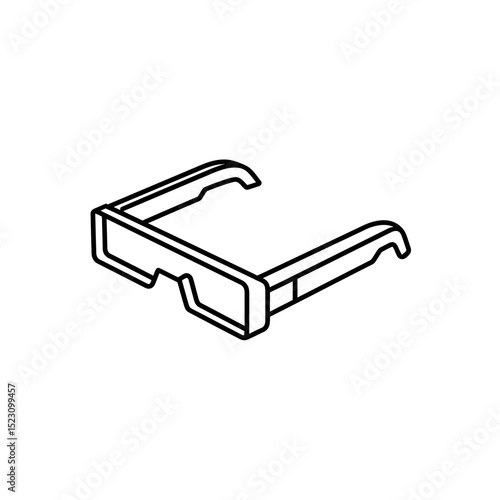 Geometric glasses enhance viewing experience on plain background design