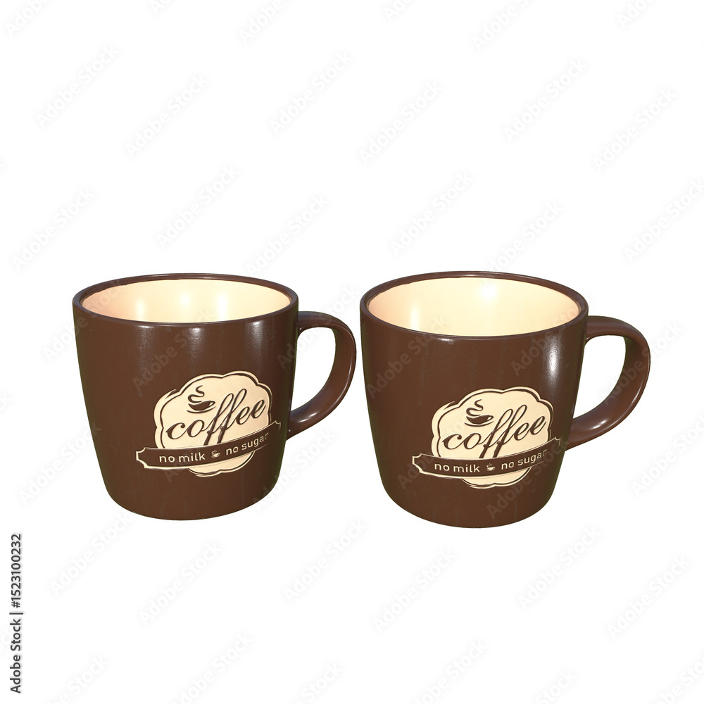 Obraz premium Two Coffee Mug Isolated