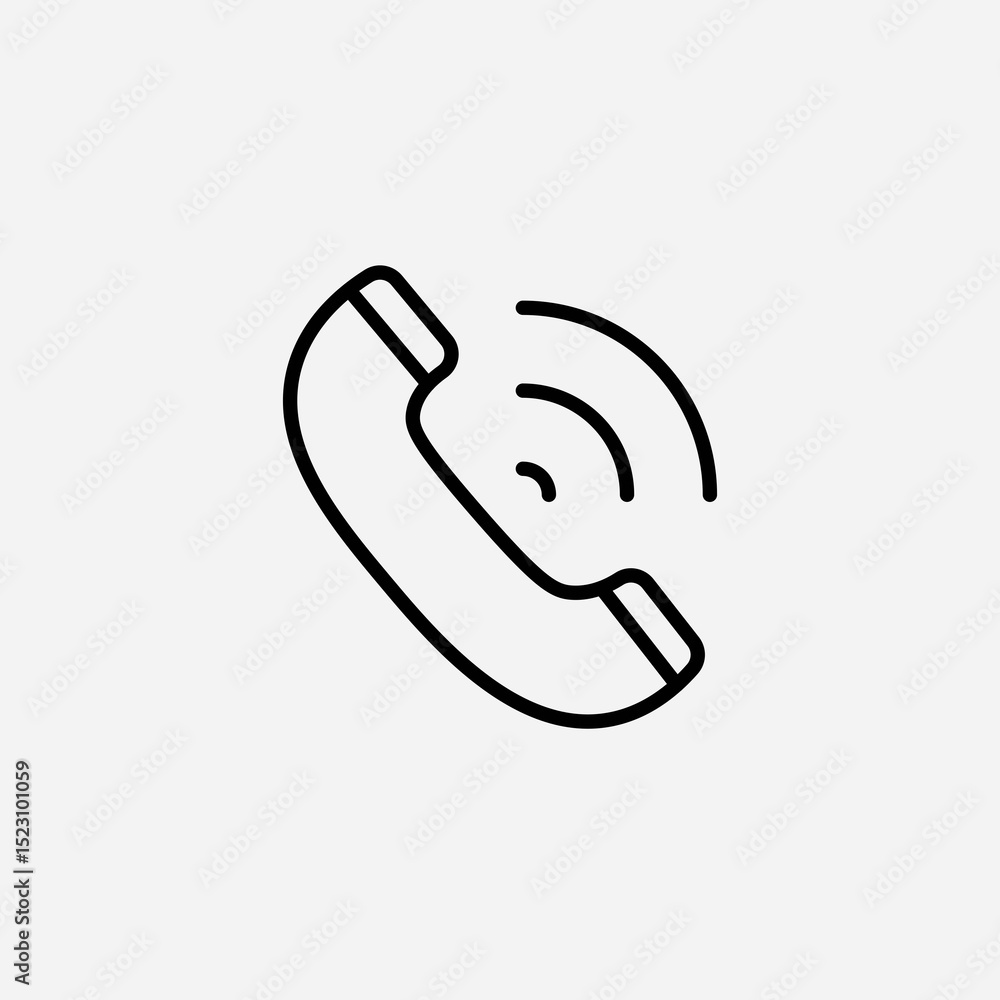 Phone call set icon,sign,symbol,pictogram isolated Phone call set icon,sign,symbol,pictogram isolated