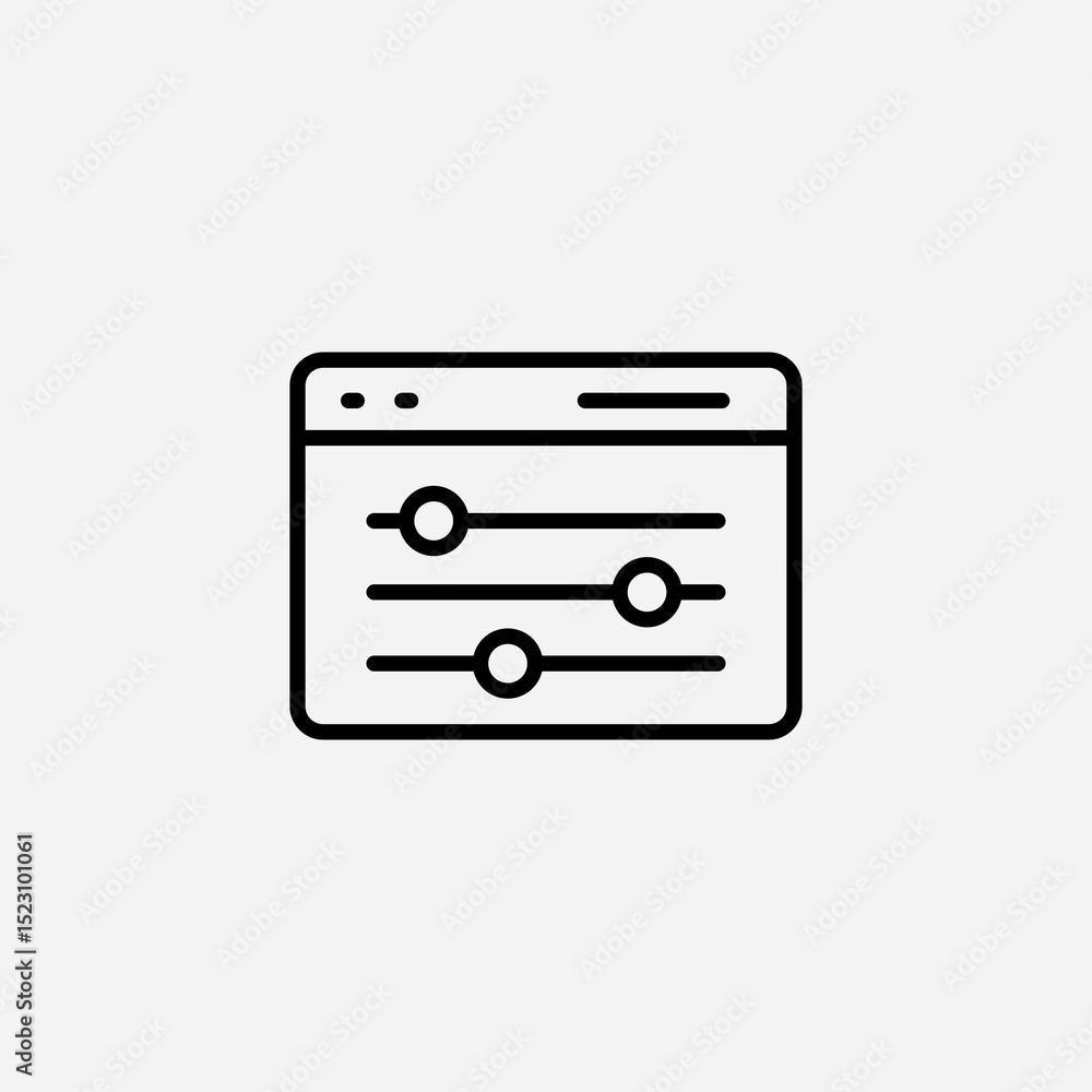 Control panel set icon,sign,symbol,pictogram isolated Control panel set icon,sign,symbol,pictogram isolated