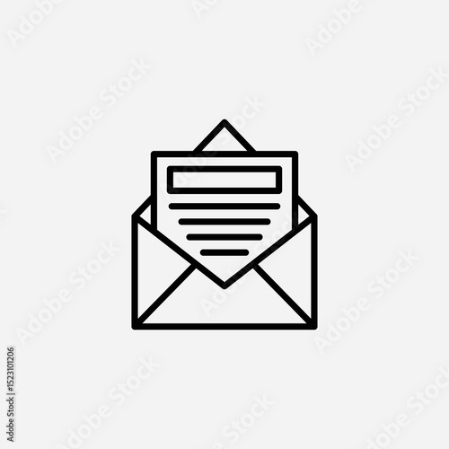 Newsletter set icon,sign,symbol,pictogram isolated