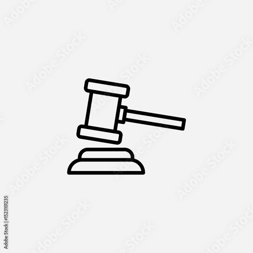 Gavel set icon,sign,symbol,pictogram isolated