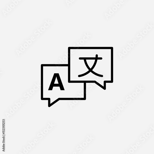Language set icon,sign,symbol,pictogram isolated