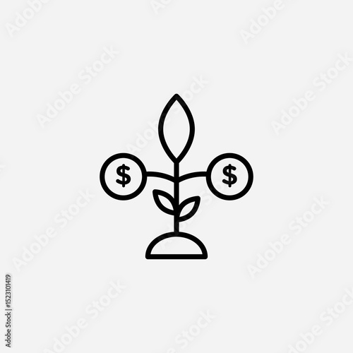 Investment set icon,sign,symbol,pictogram isolated