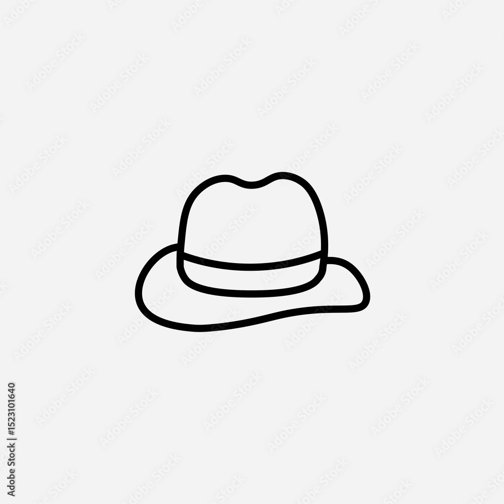 Hat set icon,sign,symbol,pictogram isolated Hat set icon,sign,symbol,pictogram isolated
