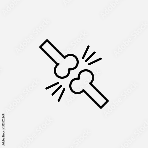 Foto Joint set icon,sign,symbol,pictogram isolated