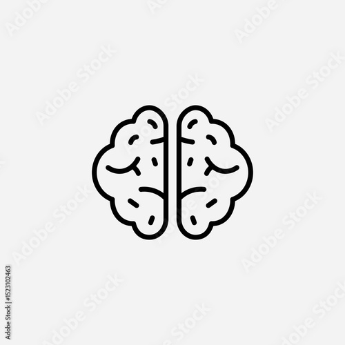 Brain set icon,sign,symbol,pictogram isolated