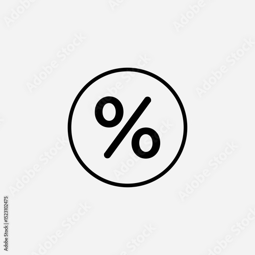 Percentage set icon,sign,symbol,pictogram isolated