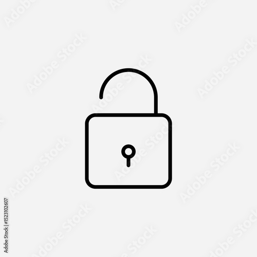Unblocked set icon,sign,symbol,pictogram isolated