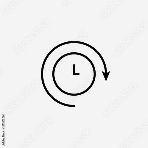 Time forward set icon,sign,symbol,pictogram isolated