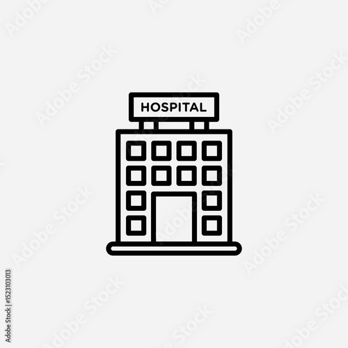 Hospital set icon,sign,symbol,pictogram isolated