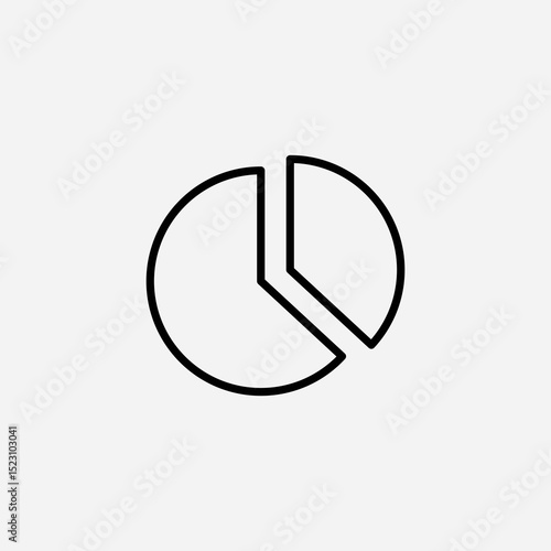 Pie chart set icon,sign,symbol,pictogram isolated