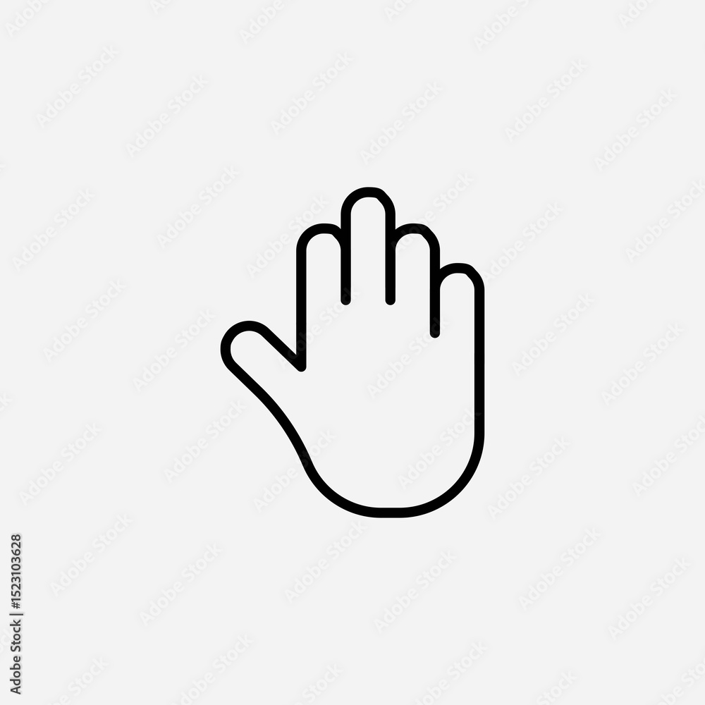 Stop set icon,sign,symbol,pictogram isolated Stop set icon,sign,symbol,pictogram isolated
