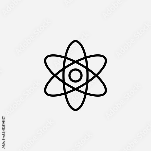 Atom set icon,sign,symbol,pictogram isolated