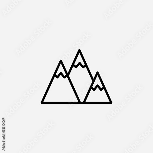 Mountain set icon,sign,symbol,pictogram isolated