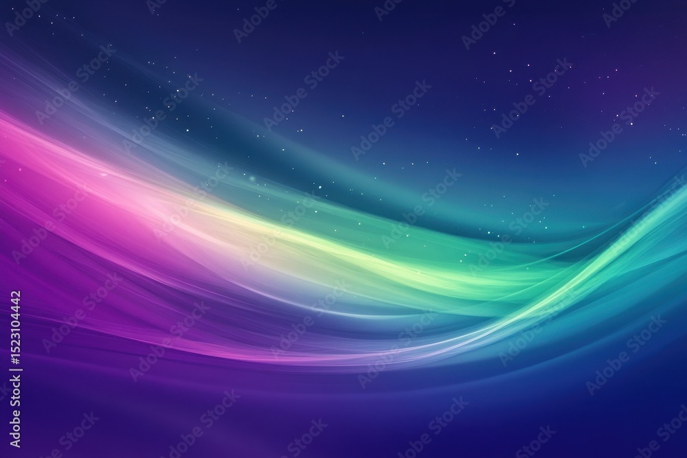 Fototapeta premium Colorful abstract wave design in vibrant hues at night