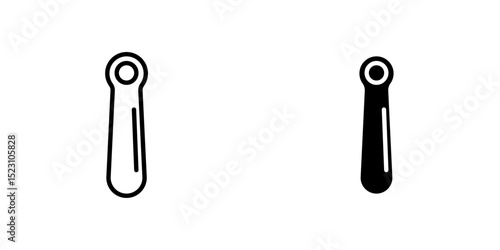 Shoehorn icon, flat style isolated on grey background. Open door symbol for your web site design, logo, app, UI. Vector illustration