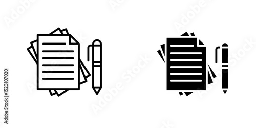 Wills and Trusts vector icon. Outlined icon set in black and white colors, isolated for graphic and web design. 