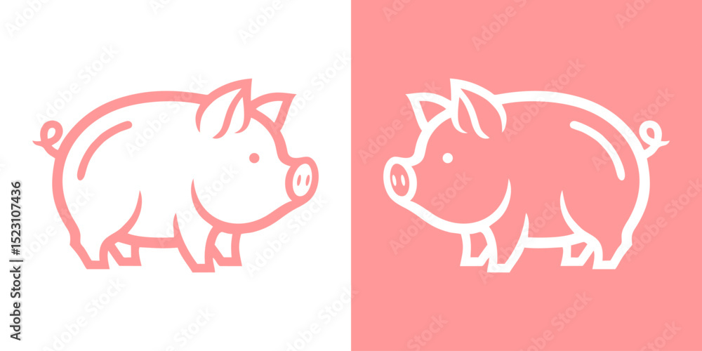 Fototapeta premium pig logo
