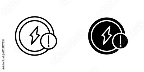Problem electric icon. Trendy modern flat linear vector Problem electric icon on white background from thin line Insurance collection, editable outline stroke vector illustration