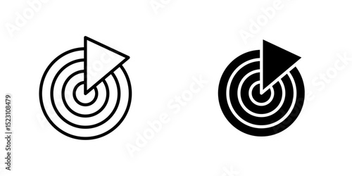 Radar detection icon. Thin linear radar detection outline icon isolated on white background from people skills collection. Line vector sign, symbol for web and mobile