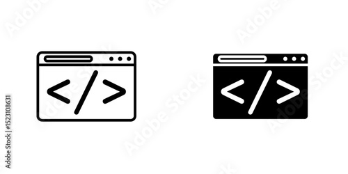 Programming, code, application icon vector image. Can also be used for information technology. Suitable for use on web apps, mobile apps and print media.