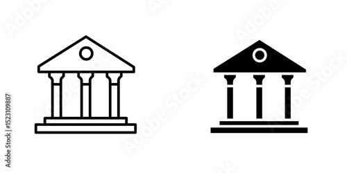 Courthouse icon, Thin, Light Regular And Bold style design isolated on white background