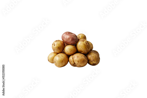 Wallpaper Mural Potatoes with natural skin isolated on white Torontodigital.ca